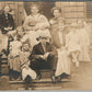 UTICA NY FAMILY w/ LARGE DOLL ANTIQUE REAL PHOTO POSTCARD RPPC