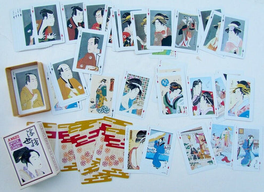 VINTAGE JAPANESE PLAYING CARDS DECK - UKIYO-E DESIGN