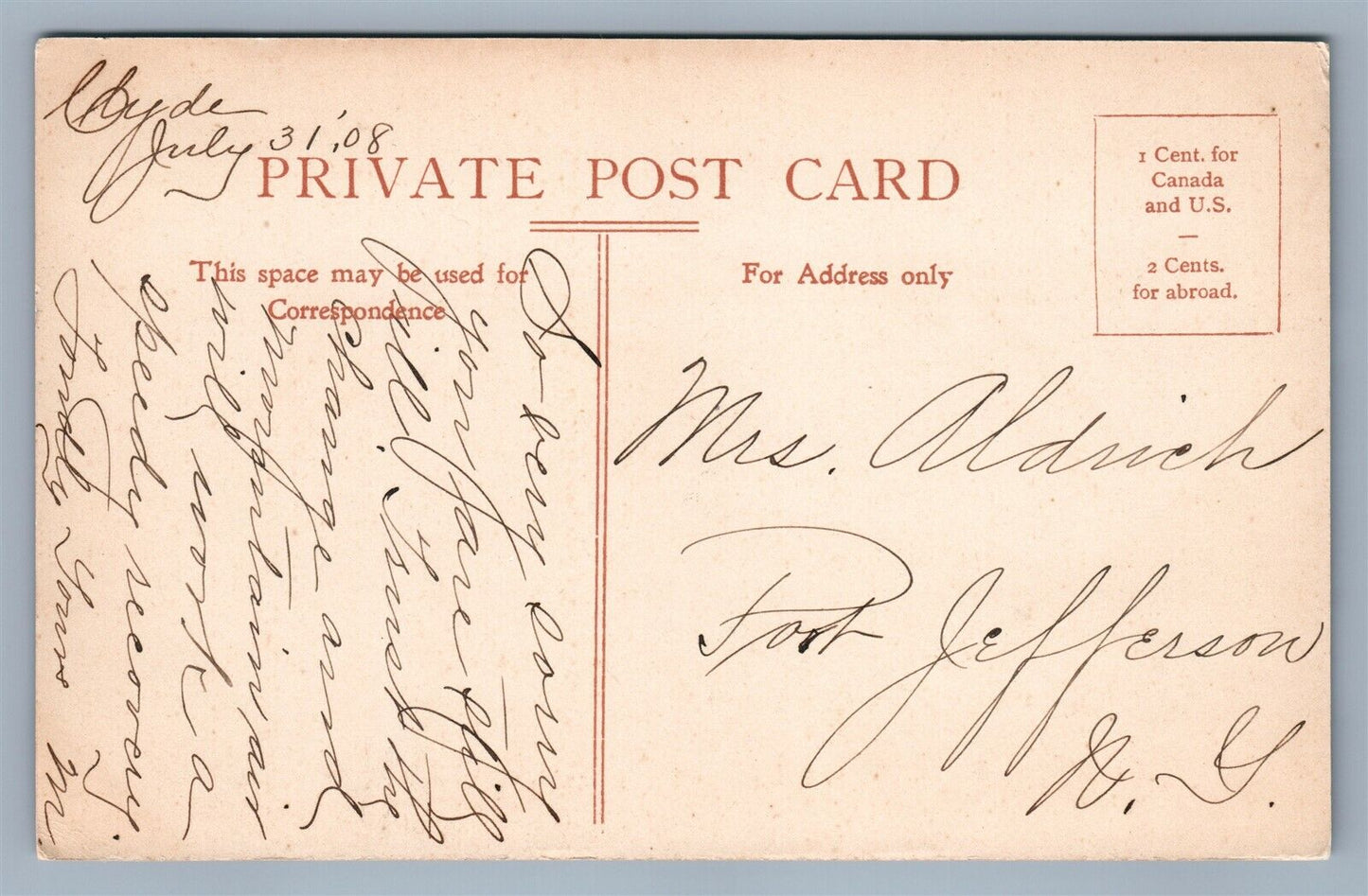 MILTON YARMOUTH CANADA ANTIQUE PRIVATE POSTCARD