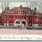 LA PORTE IND HIGH SCHOOL & CADETS 1907 ANTIQUE POSTCARD