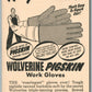 SPRINGVILLE NY SIMON BROS WOLVERINE PIGSKIN GLOVES ADVERTISING ANTIQUE POSTCARD