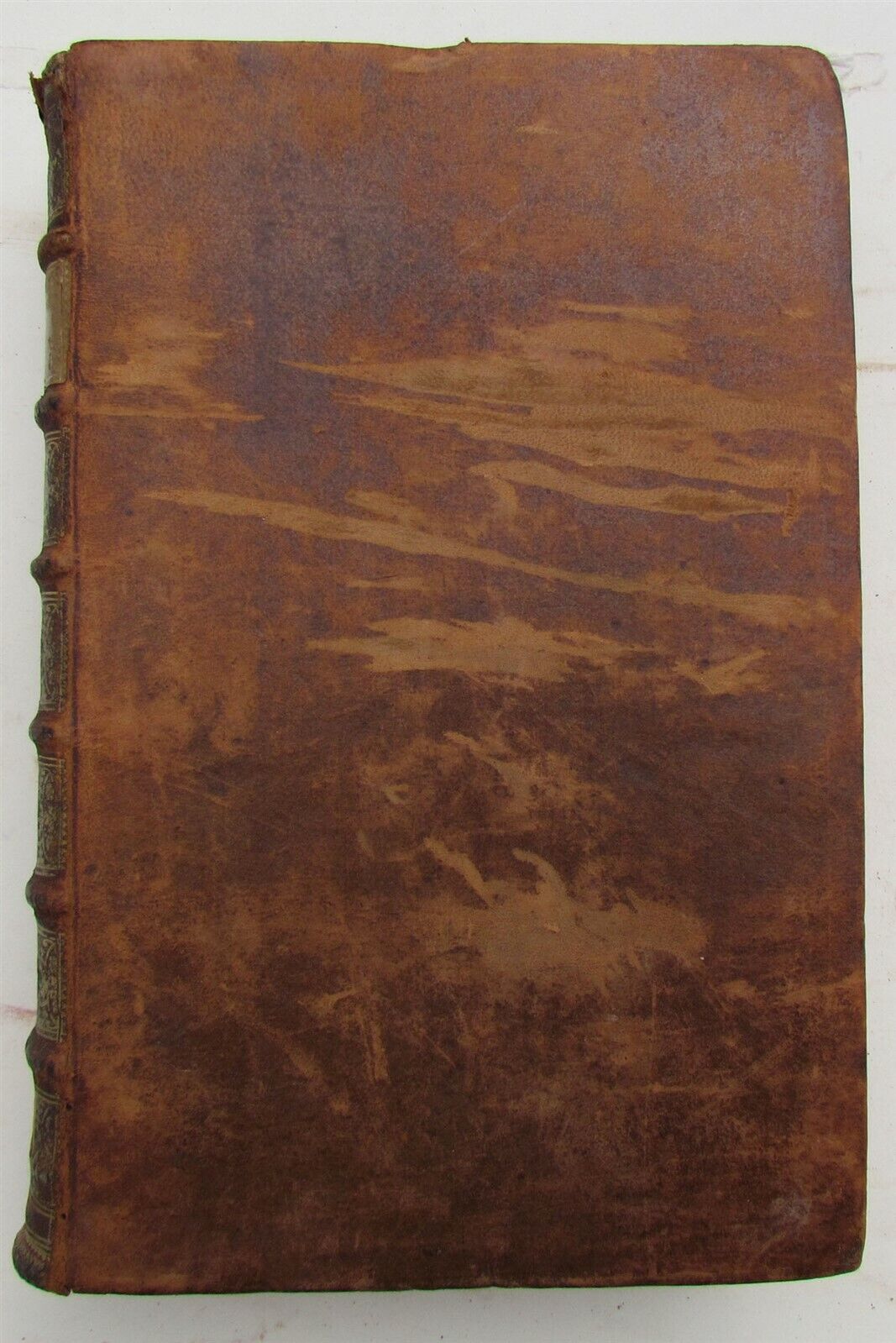 1745 JUS CANONICUM UNIVERSUM LEATHER BINDING FOILO ANAGLETO REIFFENSTUEL ANTIQUE