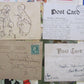 LOT of 11 VALENTINE ANTIQUE POSTCARDS w/ ROMANTIC KIDS