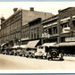 BIG RAPIDS MI STREET SCENE AUTOMOBILE PARKING ANTIQUE REAL PHOTO POSTCARD RPPC