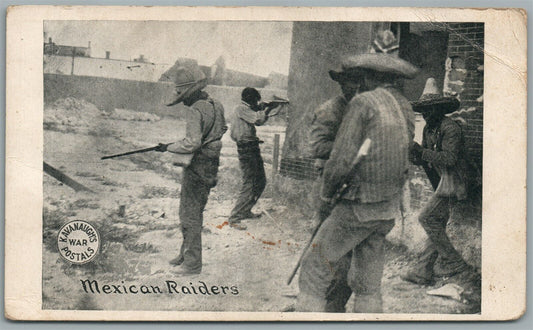 MEXICAN RAIDERS KAVANAUGH'S WAR POSTALS ANTIQUE POSTCARD