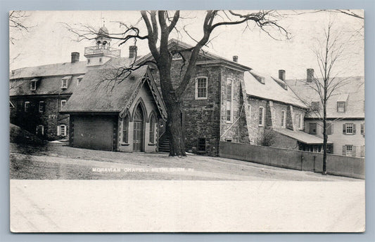 BETHLEHEM PA MORAVIAN CHAPEL ANTIQUE REAL PHOTO POSTCARD RPPC