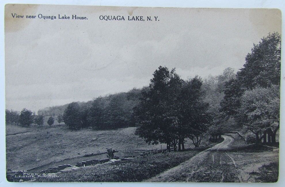 VINTAGE POSTCARD VIEW NEAR OQUAGA LAKE HOME OQUAGA LAKE NY NEW YORK