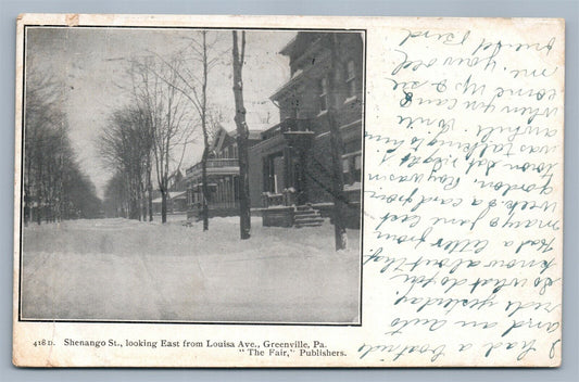 GREENVILLE PA SHENANGO STREET ANTIQUE POSTCARD