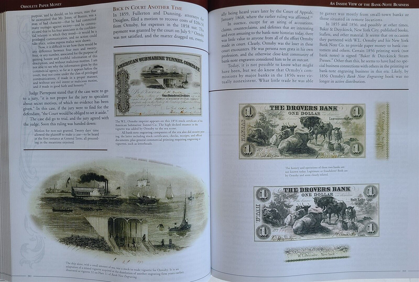 OBSOLETE PAPER MONEY ISSUED by UNITED STATES BANKS 1782-1866 ILLUSTRATED FOLIO