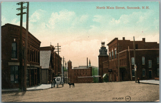 SUNCOOK NH NORTH MAIN STREET ANTIQUE POSTCARD