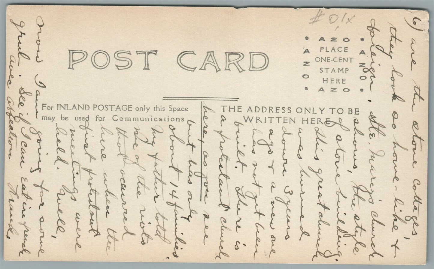 MARIEVILLE PA BAPTIST CHURCH ANTIQUE REAL PHOTO POSTCARD RPPC