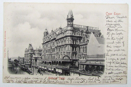 VINTAGE UNDIVIDED POSTCARD - ADDERLEY STREET CAPE TOWN SOUTH AFRICA