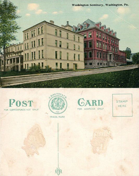 WASHINGTON PA SEMINARY ANTIQUE POSTCARD