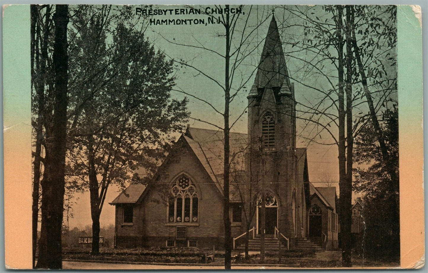 HAMMONTON NJ PRESBYTERIAN CHURCH ANTIQUE POSTCARD