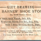 BLACK AMERICANA BARNES SHOE STORE ANTIQUE ADVERTISING VICTORIAN TRADE CARD