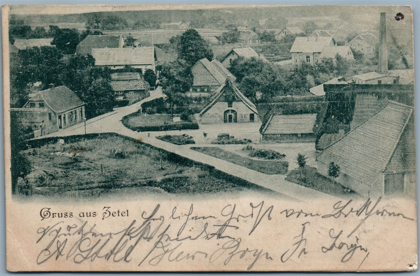 GRUSS AUS ZETEL GERMANY UNDIVIDED ANTIQUE POSTCARD