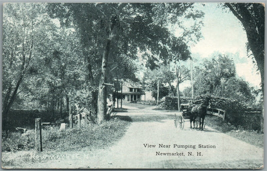 NEWMARKET NH PUMPING STATION VIEW ANTIQUE POSTCARD