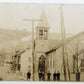 RPPC 1906 VINTAGE PHOTO POSTCARD - HOWARD TOWN or CITY... street scene