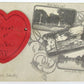 1907 ANTIQUE UNDIVIDED POSTCARD HEART OF CANTON N.Y.