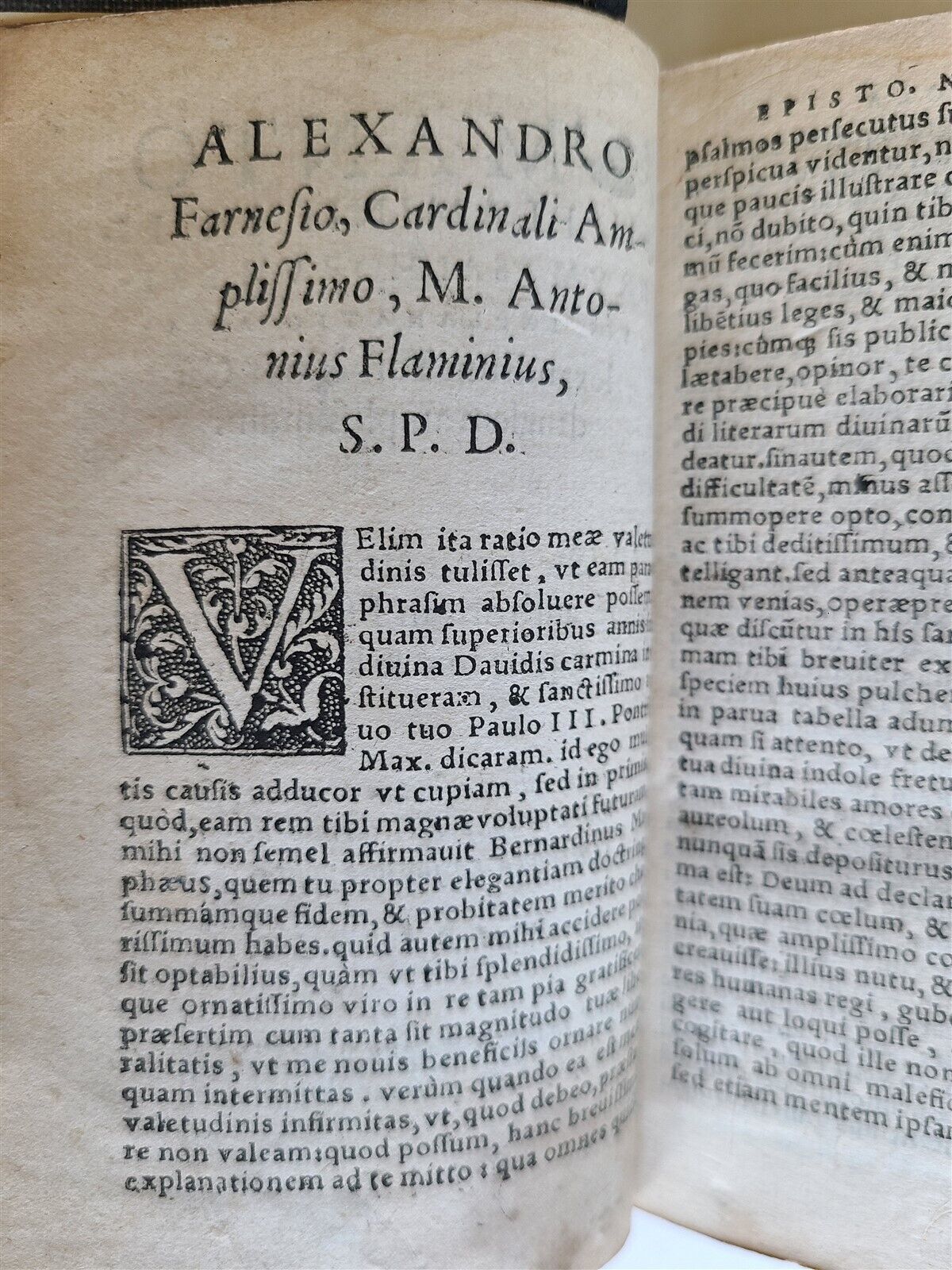 1547 M.ANTONII FLAMINII BOOK of PSALMS COMMENTARY ANTIQUE Marcus A. Flaminius