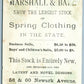 JERSEY CITY NJ MARSHALL & BALL CLOTHING ANTIQUE ADVERTISING VICTORIAN TRADE CARD