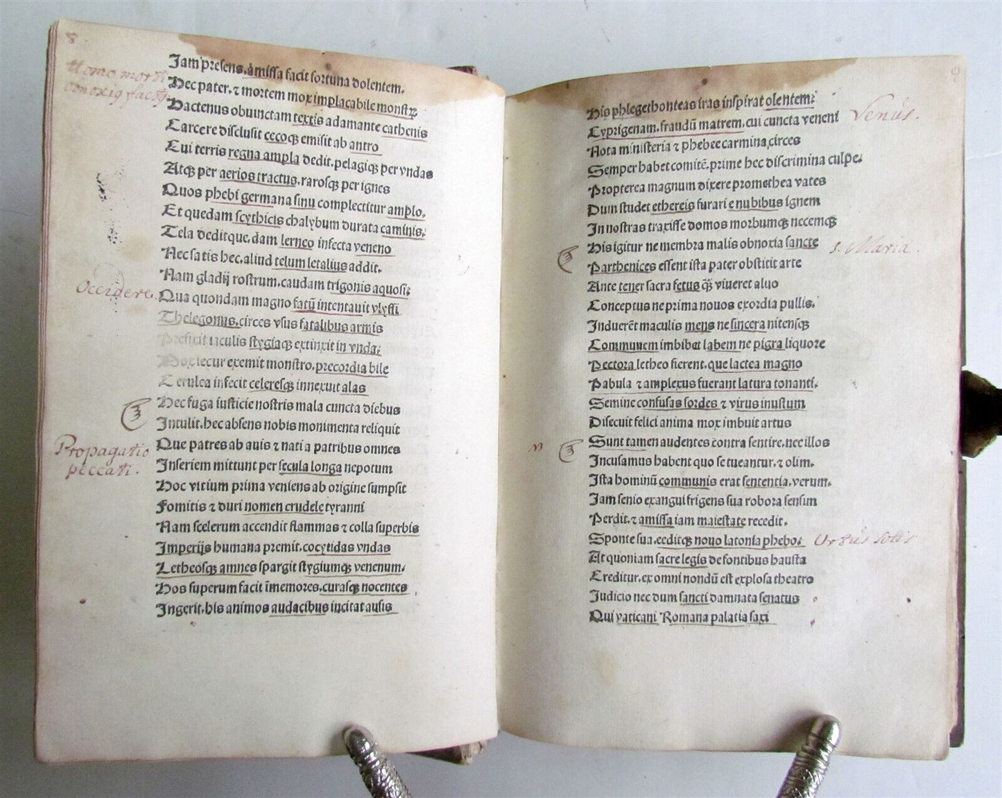 1500 INCUNABULA POETRY by Baptista Mantuanus antique RARE INCUNABLE