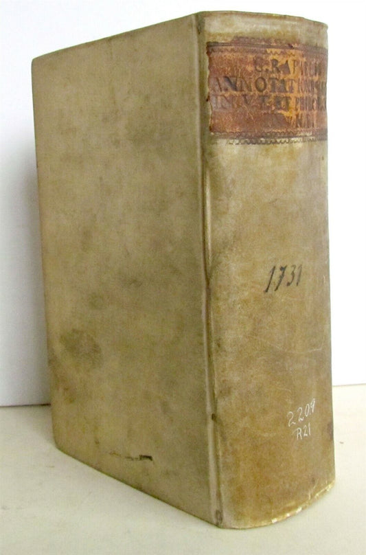 1731 ANNOTATIONES in SACRAM SCRIPTURAM ex HERODOTO COLLECTAE antique VELLUM