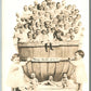 HARDY'S BUSHEL OF BABIES ANTIQUE REAL PHOTO POSTCARD RPPC