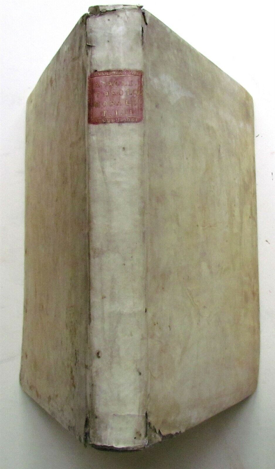 1747 R.P.F ANACLETI REIFFENSTUEL THEOLOGIA MORALIS VELLUM BOUND ANTIQUE FOLIO