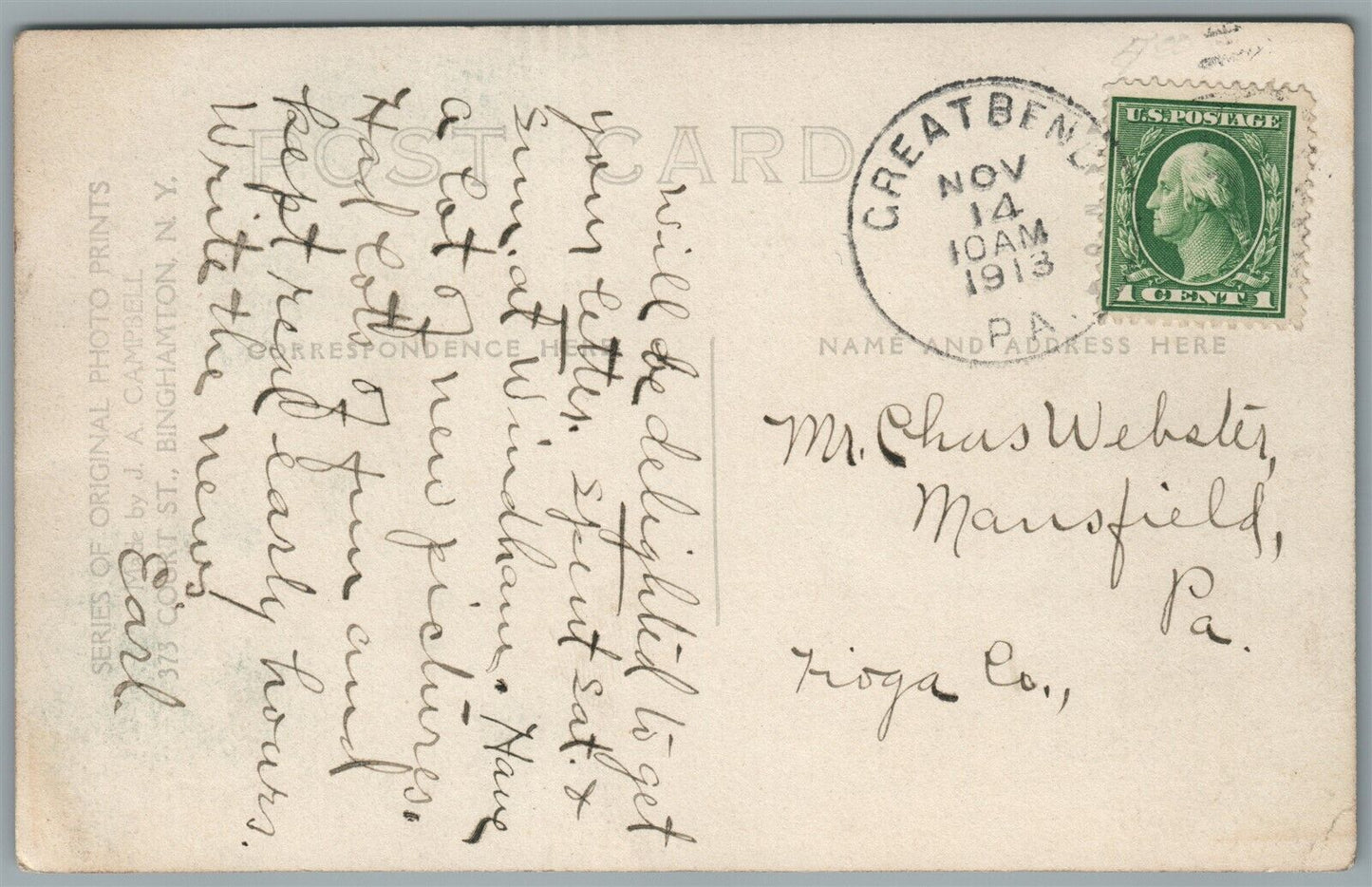 GREAT BEND PA M.E. CHURCH ANTIQUE REAL PHOTO POSTCARD RPPC