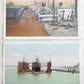 LOT OF 2 ANTIQUE POSTCARDS - NEW ORLEANS LA HARBOR SHIPS