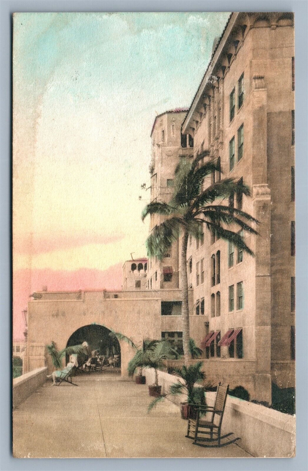 HOLLYWOOD FL BEACH HOTEL & GOLF CLUB ANTIQUE POSTCARD