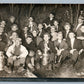 YOUNG MEN GROUP ANTIQUE REAL PHOTO POSTCARD RPPC