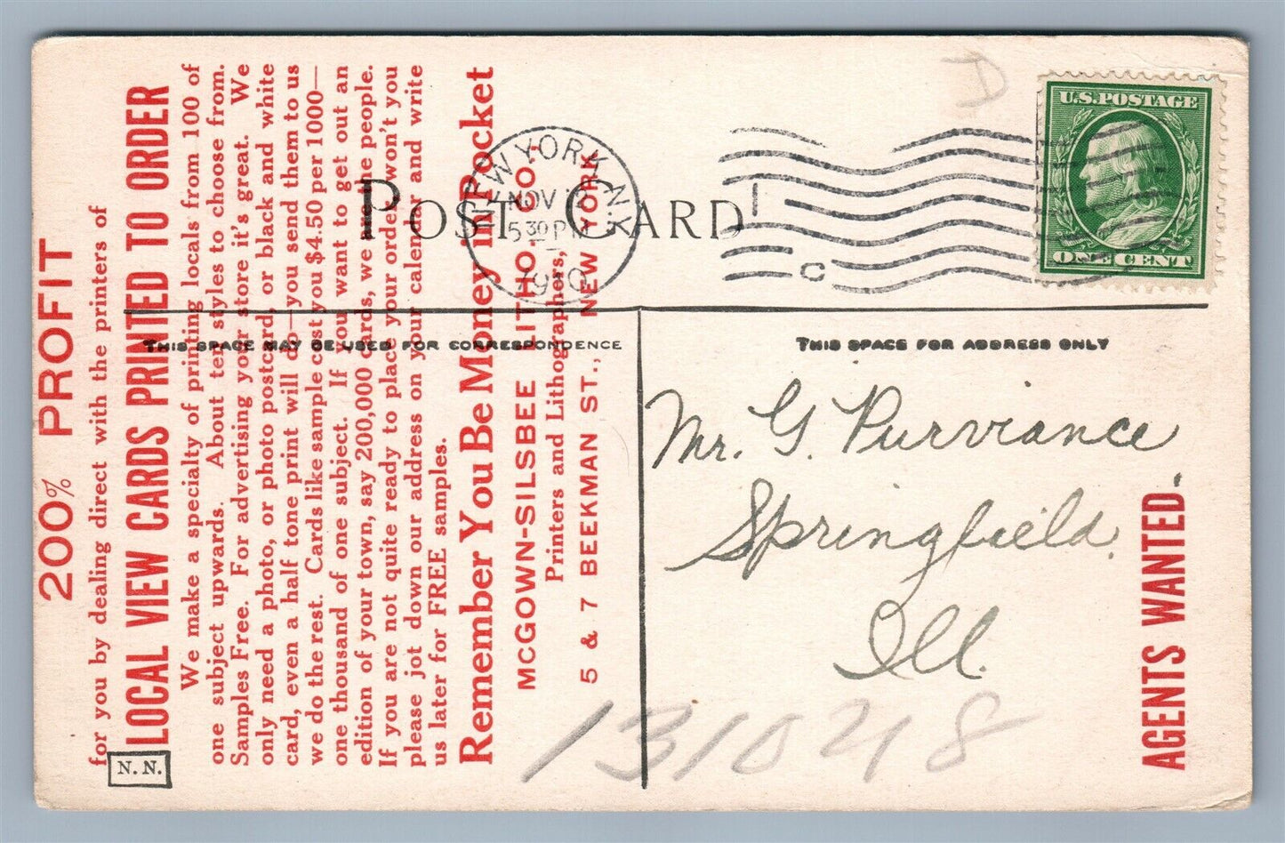 VAN WERT OH FIRST U.B. CHURCH POST CARD PUBLISHER ADVERTISING ANTIQUE POSTCARD