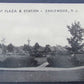 VINTAGE POSTCARD - DEPOT PLAZA & STATION ENGLEWOOD NJ train railway railroad