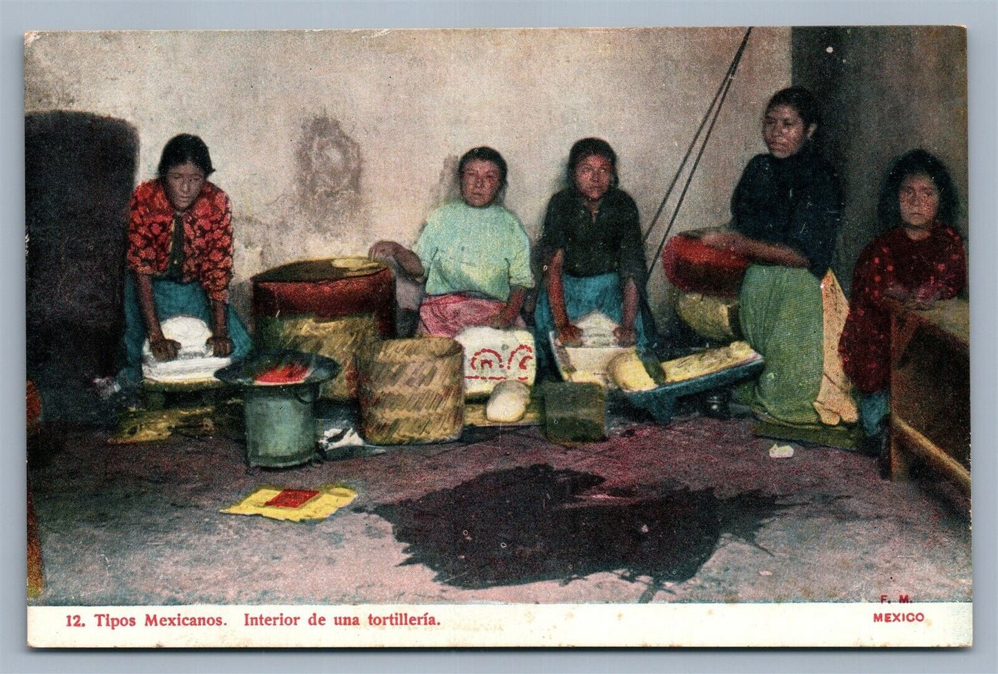 MEXICAN TYPES ANTIQUE POSTCARD