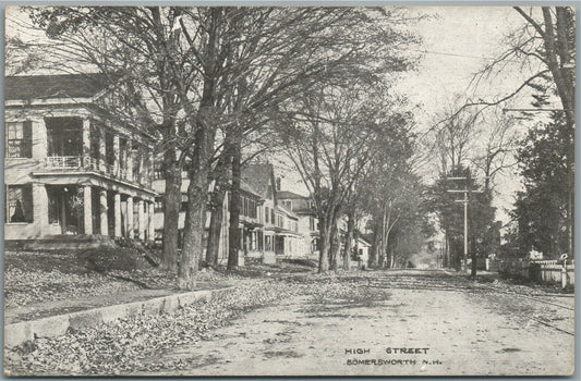 SOMERSWORTH NH HIGH STREET ANTIQUE POSTCARD