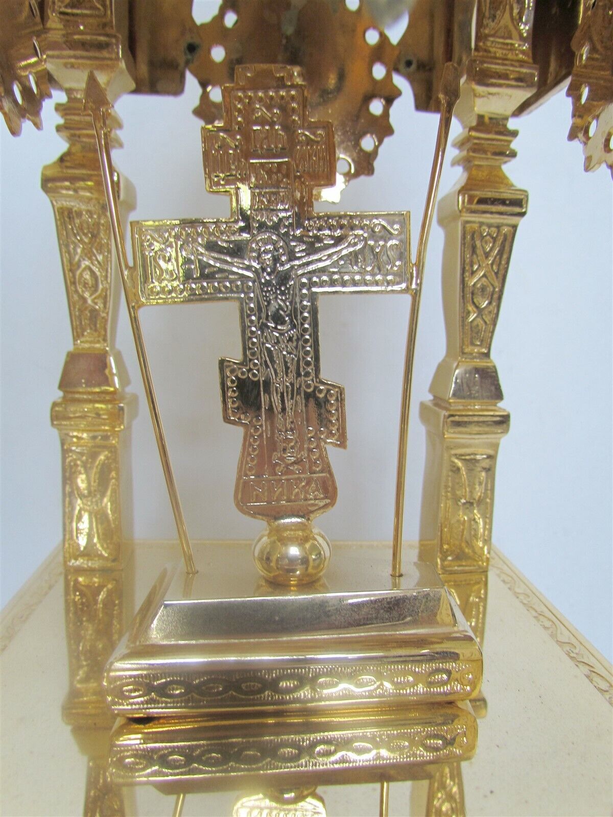 GREEK RUSSIAN ORTHODOX CHURCH LARGE RELIQUARY centerpiece