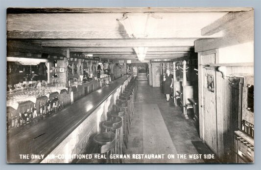 NEW YORK CITY AL MULLER'S RESTAURANT & GRILL VINTAGE REAL PHOTO POSTCARD RPPC