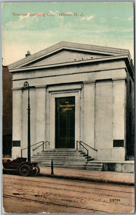 TRENTON NJ BANKING CO. ANTIQUE POSTCARD