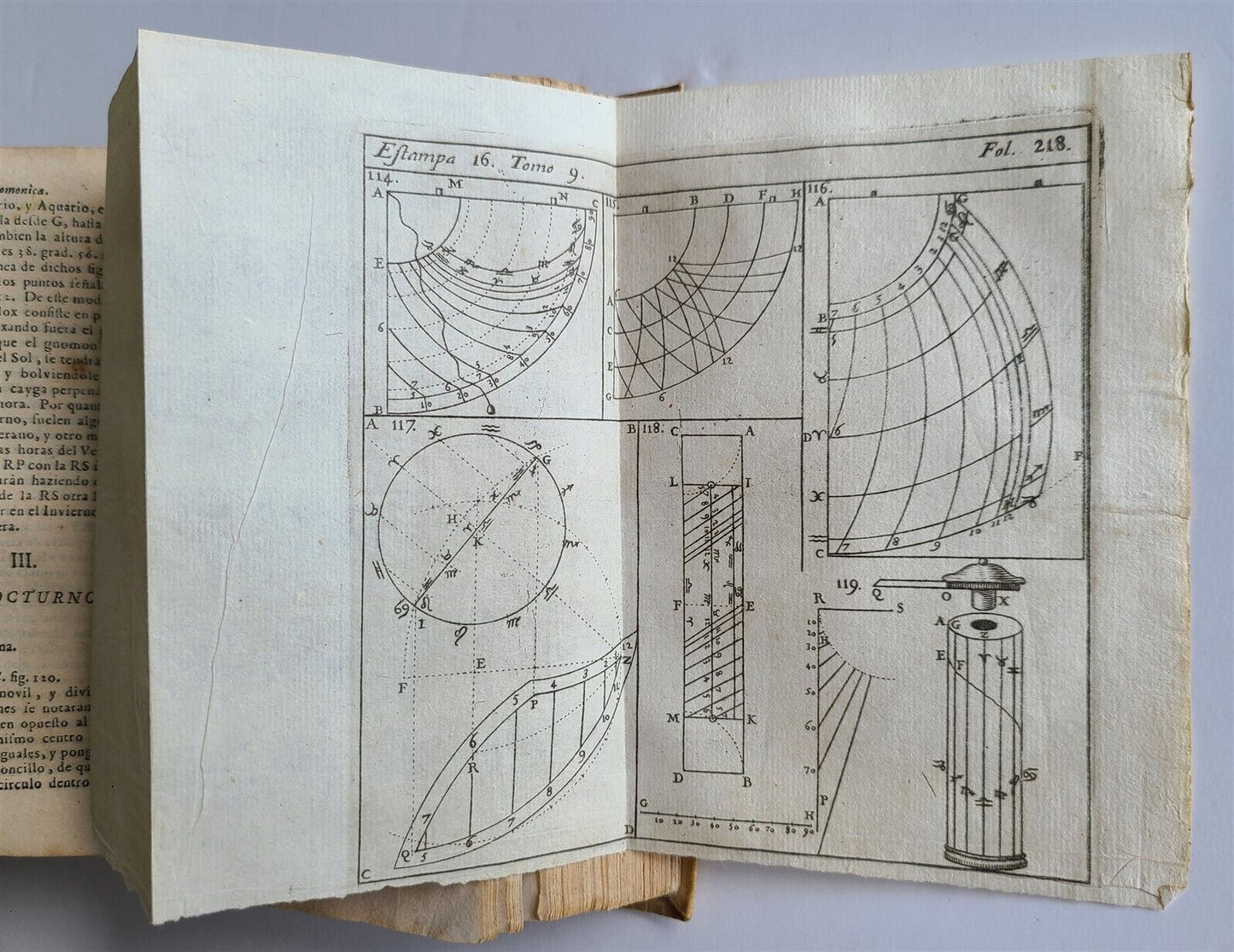 1727 MATHEMATICS in SPANISH Compendio mathematico antique ASTROLOGIA GNOMONICA