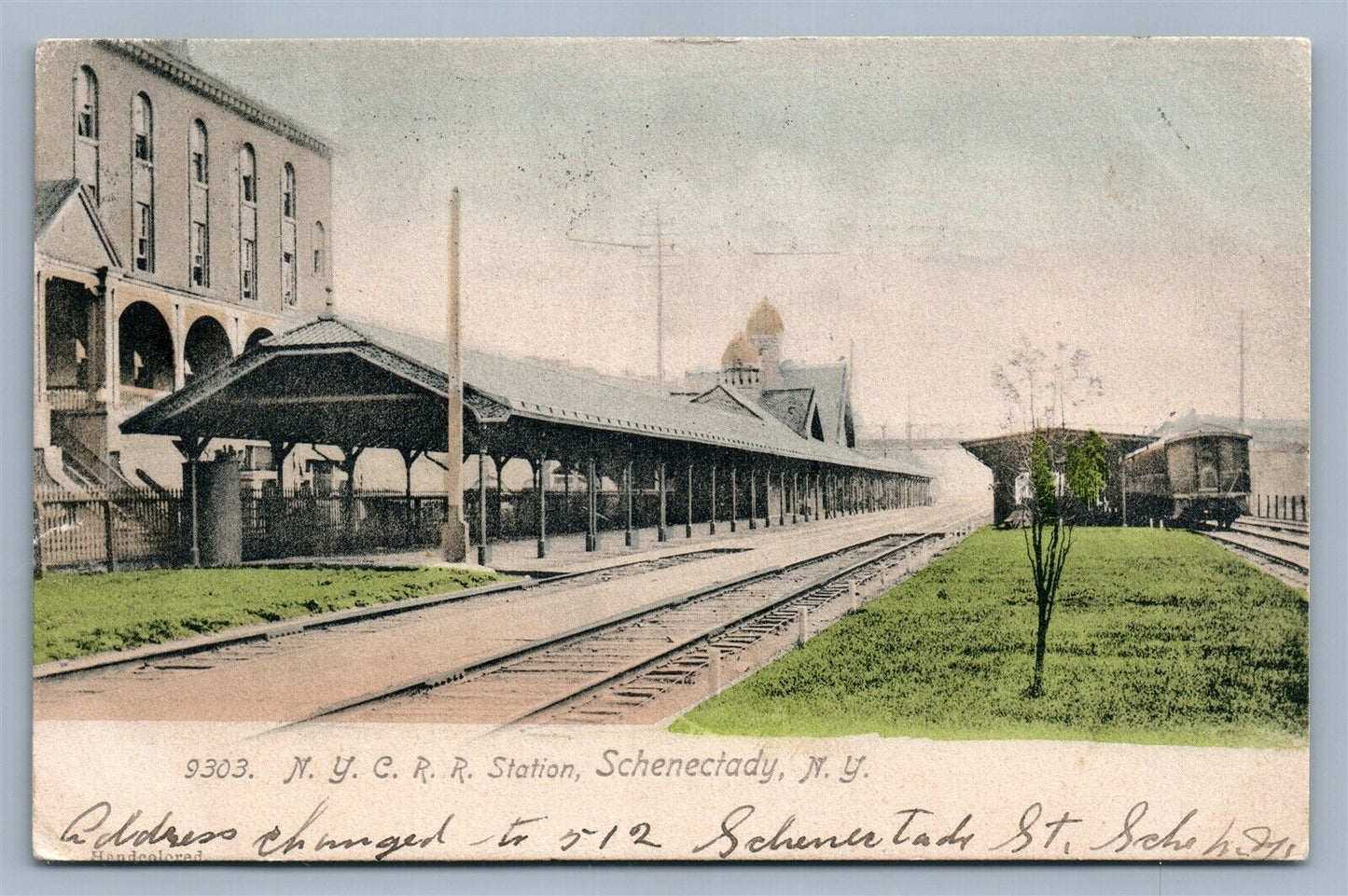 SCHENECTADY NY RAILROAD STATION ANTIQUE POSTCARD railway train depot