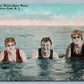 ASBURY PARK NJ KEEP YOUR HANDS ABOVE THE WATER ANTIQUE POSTCARD