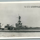 MILITARY SHIP USS LOUISVILLE VINTAGE REAL PHOTO POSTCARD RPPC