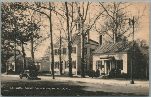 HOLLY NJ BURLINGTON COUNTY COURT HOUSE VINTAGE POSTCARD
