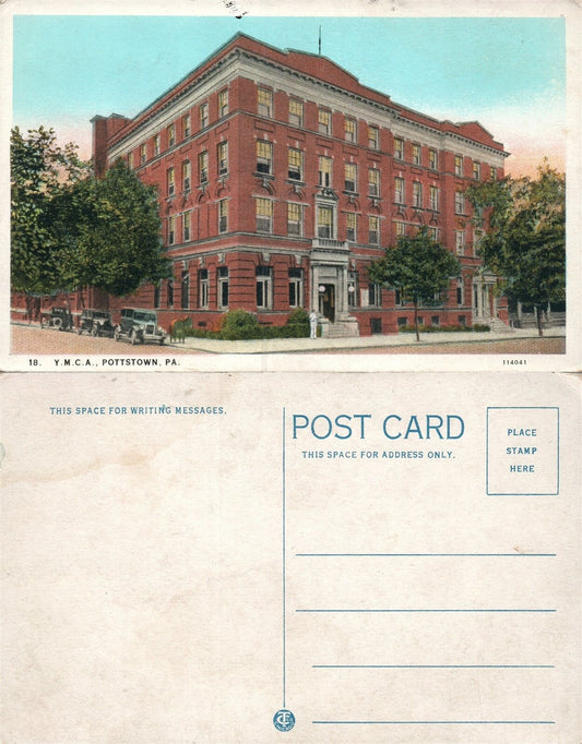 POTTSTOWN PA Y.M.C.A. ANTIQUE POSTCARD