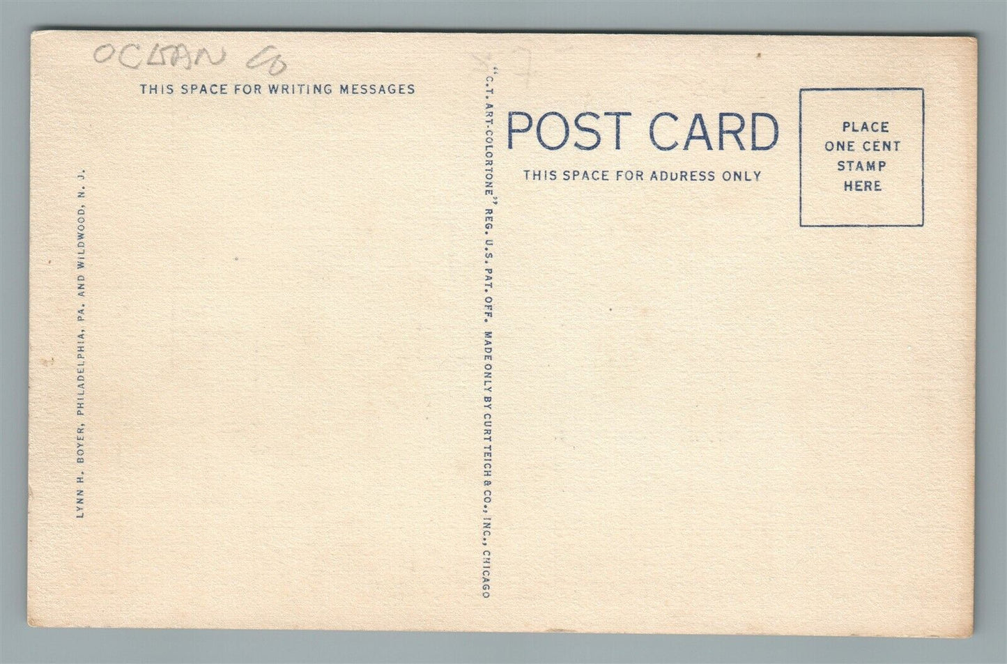 SEASIDE HEIGHTS NJ BARNEGAT BAY BRIDGE VINTAGE POSTCARD