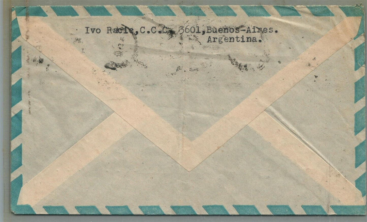 ARGENTINA BUENOS AIRES to NEW YORK USA 1951 VINTAGE COVER