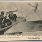 FRENCH WWI ERA MACHINE GUNNER on AIRCRAFT ANTIQUE POSTCARD