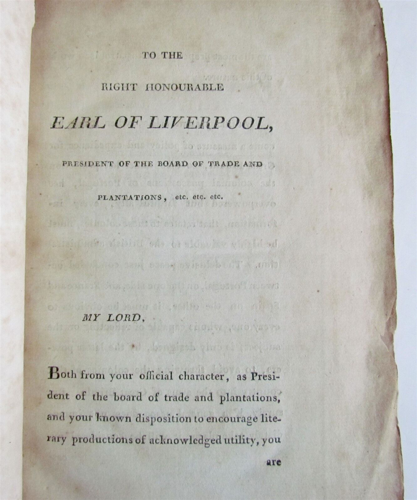 1801 BRAZIL Commerce & Products of Portuguese Colonies in South America antique